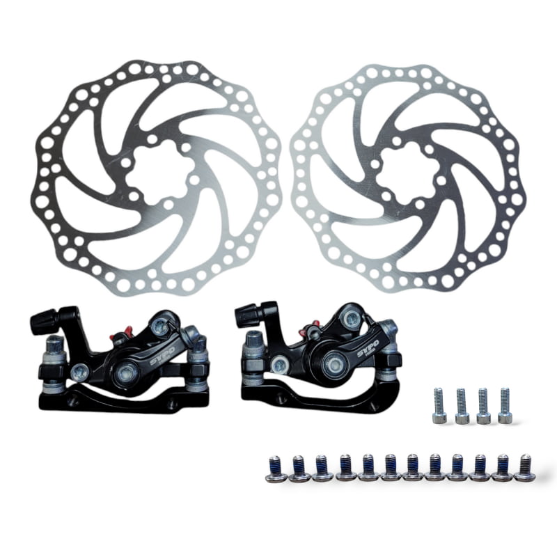 Freno de disco mecánico, el juego delantero y trasero (Mordaza + Disco)